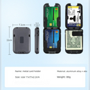 Army green RFID Blocking Aluminium Card Holder Wallet Waterproof Hard Shell Case with Cash Strap for Men Travel and Daily Use