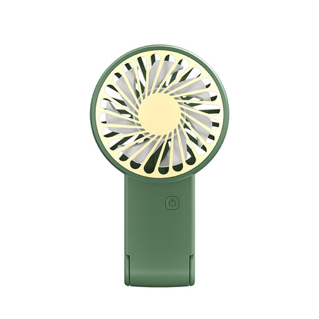 Green 2 Pack Mini Portable Handheld Fan Foldable Desktop Personal Fan USB Rechargeable Pocket Fan with 3 Speeds for Travel Office and Outdoor