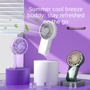 White 2 Pack Mini Portable Handheld Fan Foldable Desktop Personal Fan USB Rechargeable Pocket Fan with 3 Speeds for Travel Office and Outdoor