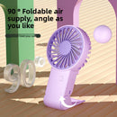 White 2 Pack Mini Portable Handheld Fan Foldable Desktop Personal Fan USB Rechargeable Pocket Fan with 3 Speeds for Travel Office and Outdoor
