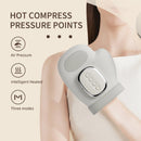 Grey Electric Cordless Hand Massager with Heat and Air Compression Smart Finger and Palm Massager for Arthritis Pain Relief and Relaxation
