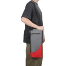 Red and Grey Insulated Golf Cooler Bag Portable Thermal Carrier Holds 6 Cans or 2 Wine Bottles with Shoulder Strap for Australian Golf Course and BBQ