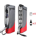 Red and Grey Insulated Golf Cooler Bag Portable Thermal Carrier Holds 6 Cans or 2 Wine Bottles with Shoulder Strap for Australian Golf Course and BBQ