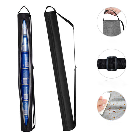 Grey Insulated Golf Beer Cooler Bag Cylindrical Tube Design with PEVA Lining 83cm Portable Crossbody Shoulder Strap for Australian Golf and BBQs