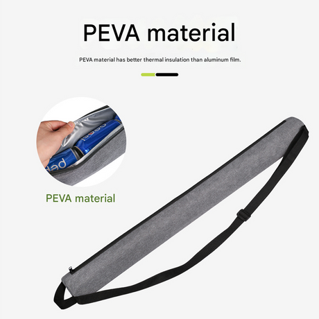 Black Insulated Golf Beer Cooler Bag Cylindrical Tube Design with PEVA Lining 83cm Portable Crossbody Shoulder Strap for Australian Golf and BBQs