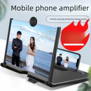 White Portable 10-Inch Mobile Phone Screen Magnifier with Foldable Stand - 3D HD Video Amplifier for Movies & Reading - Pull-Out Design Compatible with All Smartphones - Ideal for Home, Travel & Camping