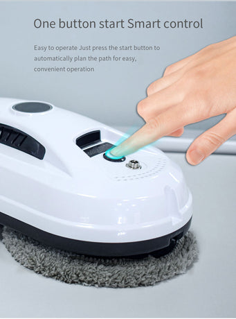 Smart Robot Window Cleaner - Automatic Glass Cleaning Washer with Remote Control - 2800Pa Suction & UPS Safety System - Includes 10 Microfibre Pads