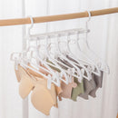 2-SET Space-Saving 6-in-1 Foldable Hanger Set Multi-Functional Closet Organizer Clothes Drying Rack with Pant Clips (Black & Black Clip Upgrade Edition) Ideal for Homes and Dorm Rooms