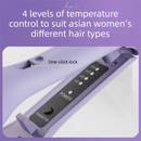 32mm French Style Hair Waver Curler Mermaid Waves Iron V-Shape Barrel Negative Ion Fast Heating Styling Tool Purple AU Plug