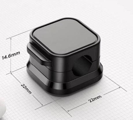 Black 6-Pack Magnetic Cable Organiser Clips Desktop Cord Management for Phone Charger USB Cable Holder