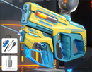 2-in-1 Electric Water Gun Automatic Squirt Blaster Set Detachable Mini Pistol High Capacity Summer Pool Toy Blue Yellow