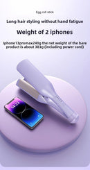 32mm French Style Deep V Hair Waver Mermaid Curls Iron Fast Heating Ceramic Styling Tool for Big Waves Purple AU Plug