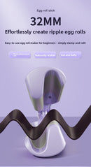 32mm French Style Deep V Hair Waver Mermaid Curls Iron Fast Heating Ceramic Styling Tool for Big Waves Purple AU Plug