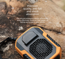 Portable Waist Clip Fan 6000mAh Rechargeable Personal Air Conditioner with Power Bank Function Heavy Duty Wearable Belt Fan for Tradies Camping and Outdoor Work Orange