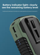Portable Waist Clip Fan 6000mAh Rechargeable Personal Air Conditioner with Power Bank Function Heavy Duty Wearable Belt Fan for Tradies Camping and Outdoor Work Green