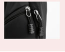 Large Drawstring Backpack Waterproof Gym Bag Lightweight Sports Sackpack with Zipper Pockets for Travel and Swimming Black