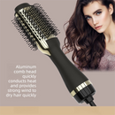 3-in-1 Hot Air Brush & Volumiser Hair Dryer Styler 1000W Ceramic Negative Ion Blowout Brush for Straightening and Curling Pink AU Plug