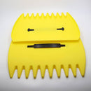Pair of Horticultural Leaf Rake Hand Tools Set Large Plastic Claw Grabber Ideal for Collecting Yard Debris, Grass Clippings, and Scraps Yellow