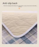 Washable Incontinence Bed Pad 150x200cm Reusable Waterproof Mattress Protector with Non-Slip Backing 4-Layer Absorbent Underpad for Elderly and Adults Smoky gray