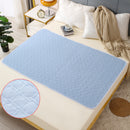 Washable Incontinence Bed Pad 115x200cm Reusable Waterproof Mattress Protector with Non-Slip Backing 4-Layer Absorbent Underpad for Elderly and Adults Medium blue