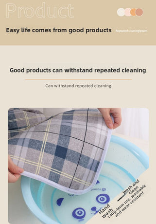 Washable Incontinence Bed Pad 180x200cm Reusable Waterproof Mattress Protector with Non-Slip Backing 4-Layer Absorbent Underpad for Elderly and Adults Medium blue