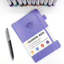 Green Password Log Book with Alphabetical Tabs Internet Address Organizer Small PU Leather Notebook with Owl Design Pen Holder and Inner Pocket Ideal for Home and Office