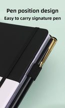 Rose Gold Address Book with Alphabetical Tabs B6 Hardcover Telephone & Contact Organizer with Pen Holder & Elastic Band for Home Office