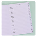 Rose Gold Address Book with Alphabetical Tabs B6 Hardcover Telephone & Contact Organizer with Pen Holder & Elastic Band for Home Office