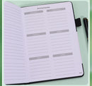 Black Password Book with Alphabetical Tabs B6 Hardcover Internet Address Logbook & Password Organizer with Pen Loop Elastic Band and Inner Pocket