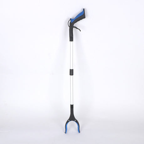 Blue and Black Handle Foldable Grabber Reacher Tool - 83cm Aluminium Litter Picker with Magnetic Tip - Lightweight Mobility Aid for Garden & Home Rubbish Cleanup