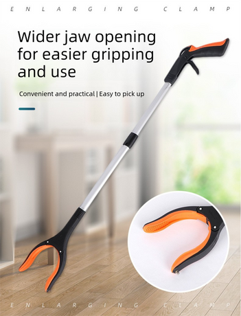Green and Black Handle Foldable Grabber Reacher Tool - 83cm Aluminium Litter Picker with Magnetic Tip - Lightweight Mobility Aid for Garden & Home Rubbish Cleanup