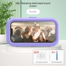 Waterproof Shower Phone Holder Wall Mount with Aromatherapy - 360° Rotating & Retractable Anti-Fog Case - Drill-Free Bathroom & Kitchen Mobile Stand - Purple
