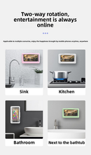 Waterproof Shower Phone Holder Wall Mount with Aromatherapy - 360° Rotating & Retractable Anti-Fog Case - Drill-Free Bathroom & Kitchen Mobile Stand - Green