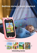 Kids Smart Phone Toy with Dual Camera and IPS Touch Screen Green Dinosaur Silicone Case Educational Games MP3 Music Player 512MB Card Included Ideal Gift for Boys