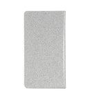 Car Registration and Insurance Holder Silver Glitter - Bling Vehicle Document Wallet - Slim Glove Box Organiser for Rego Papers & Travel IDs - Sparkle PU Leather Case
