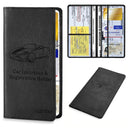 Car Registration and Insurance Holder Pink Glitter - Bling Vehicle Document Wallet with Secure Magnetic Strap - Slim Glove Box Organiser for Rego Papers & Travel IDs - Rose Pink