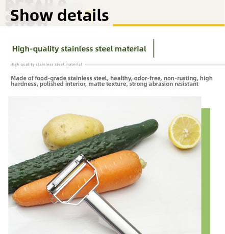 Premium Stainless Steel Dual Peeler & Julienne Cutter - 2-in-1 Vegetable Slicer with Swivel Blade - Heavy Duty Multi-Function Kitchen Tool for Potatoes, Carrots & Fruit