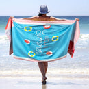 Sand Free Microfibre Beach Towel - Quick Dry Lightweight Travel Towel 80x160cm - 3D Sunglasses Print for Summer, Pool & Camping