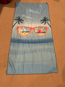 Sand Free Microfibre Beach Towel - "Hello Summer" Pool Print Quick Dry Travel Towel 70x150cm(200GSM) - Lightweight Absorbent for Beach, Swimming & Camping