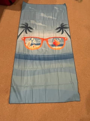 Sand Free Microfibre Beach Towel - Pink Flamingo 