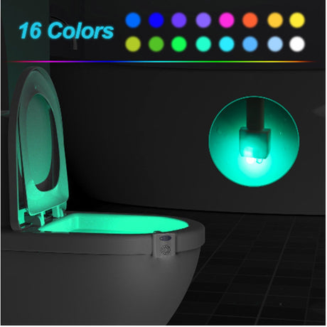 Motion Sensor Toilet Night Light with Aromatherapy Diffuser - 16 Colour Changing LED Bowl Lamp - Smart Activated Bathroom Air Freshener and Night Safety Light