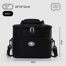Insulated Lunch Bag Thermal Cooler Tote with Adjustable Shoulder Strap Waterproof Lining for Work School & Picnics Black Small