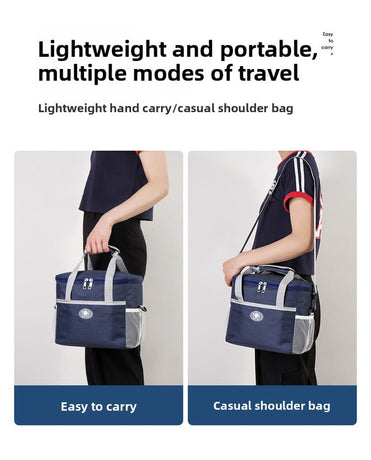 Large Insulated Cooler Bag Thermal Lunch Tote 16L Capacity with Adjustable Shoulder Strap for Picnics Camping & Work Purple