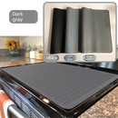 Silicone Stove Top Cover 71x50x0.2cm Heat Resistant Electric Cooktop Protector Mat for Kitchen Benchtop and Laundry Dark gray