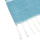 3 Pack Turkish Style Beach Towel Set 90x180cm - Quick Dry Lightweight Large Peshtemal Bath Sheet with Tassels - Brown, Blue&Orange