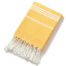 3 Pack Turkish Style Beach Towel Set 90x180cm - Quick Dry Lightweight Large Peshtemal Bath Sheet with Tassels - Rose red, Yellow & Light Yellow