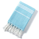 3 Pack Turkish Style Beach Towel Set 90x180cm - Quick Dry Lightweight Large Peshtemal Bath Sheet with Tassels - Red, Light Purple & Light Blue