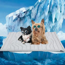 2 Pack Medium Dog Cooling Mat 91x58cm - Reversible Self Cooling & Warm Pet Bed Pad - Granny Grey & Light Green Crate Liner for Breeds up to 20kg