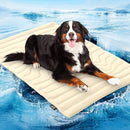 2 Pack Medium Dog Cooling Mat 91x58cm - Reversible Self Cooling & Warm Pet Bed Pad - Beige & Bipolar Blue Crate Liner for Breeds up to 20kg