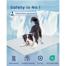 2 Pack Medium Dog Cooling Mat 91x58cm - Reversible Self Cooling & Warm Pet Bed Pad - Beige & Bipolar Blue Crate Liner for Breeds up to 20kg